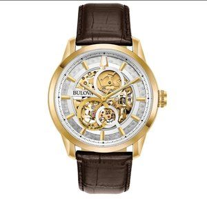 Bulova Mens Analogue Classic Automatic Watch with Leather Strap 97A138, Strap